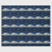 Witte Pluizige Wolk Cadeaupapier (Vlak)