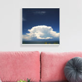 Witte Pluizige Wolk Foto Canvas Afdruk (Insitu (Woonkamer))
