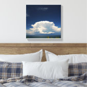 Witte Pluizige Wolk Foto Canvas Afdruk (Insitu (Slaapkamer))