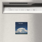 Witte Pluizige Wolk Foto Magneet (Insitu (Vaatwasser))