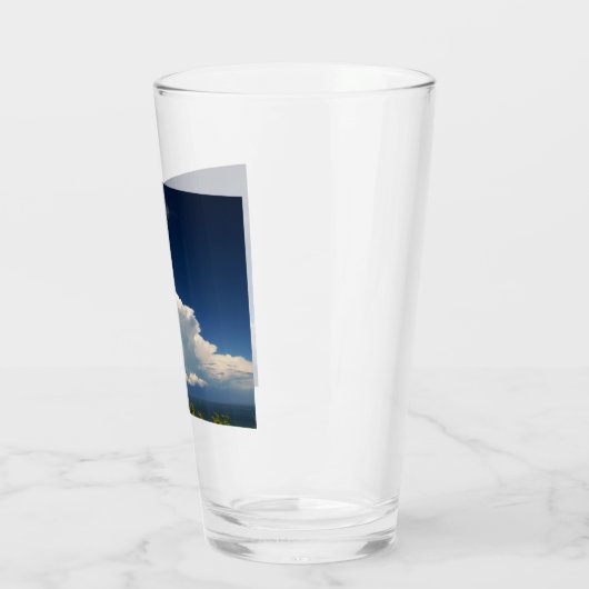 Witte Pluizige Wolk Glas (Links)