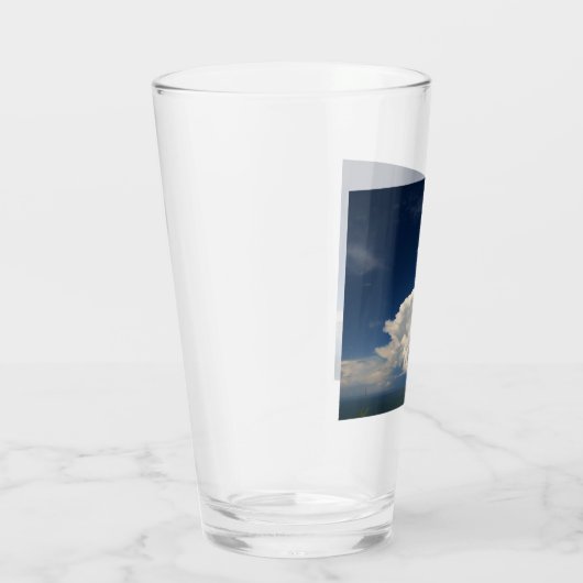 Witte Pluizige Wolk Glas (Rechts)