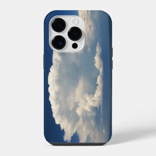 Witte Pluizige Wolk iPhone Hoesje (Achterkant)