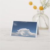 Witte Pluizige Wolk Plaatskaartje (Achterkant)