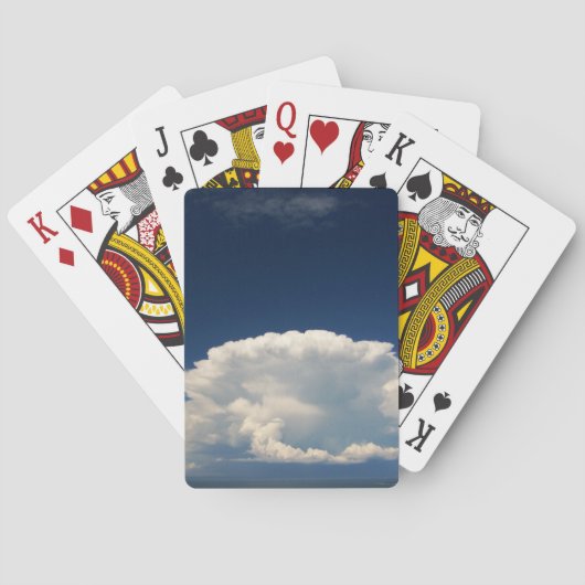 Witte Pluizige Wolk Pokerkaarten (Achterkant)