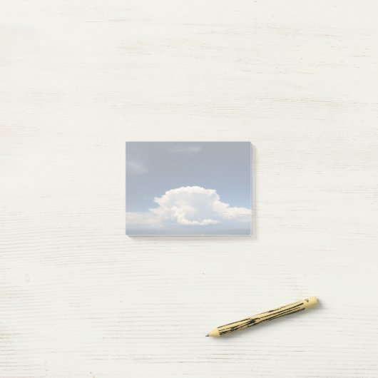 Witte Pluizige Wolk Post-it® Notes (Op bureau)