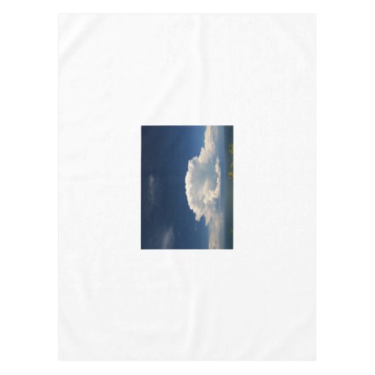 Witte Pluizige Wolk              Tafelkleed (Voorkant)