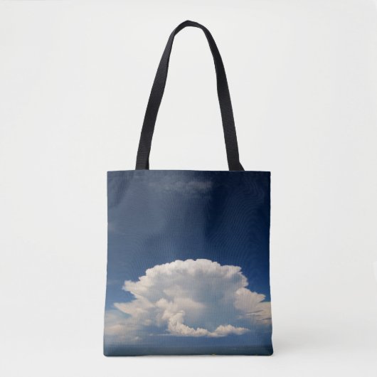 Witte Pluizige Wolk Tote Bag (Voorkant)