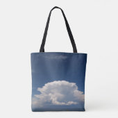 Witte Pluizige Wolk Tote Bag (Achterkant)