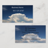 Witte Pluizige Wolk Visitekaartje (Voorkant / Achterkant)