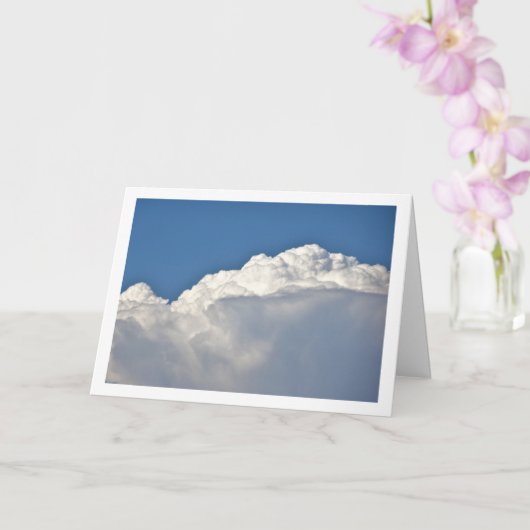 Witte pluizige wolken achtergrond kaart (Orchidee)