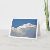 Witte pluizige wolken achtergrond kaart (Voorkant)