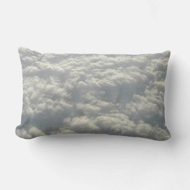 WITTE PLUizige WOLKEN Kussen (Voorkant)