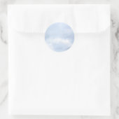 Witte pluizige wolken ronde sticker (Tas)