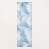Witte Pluizige Wolken Yogamat (Voorkant)