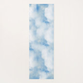 Witte Pluizige Wolken Yogamat (Achterkant)