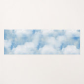 Witte Pluizige Wolken Yogamat (Voorkant (horizontaal))