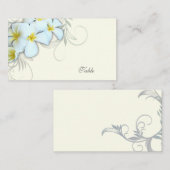 Witte Plumeria Blank Escort Kaarten Plaatskaartje (Voorkant / Achterkant)