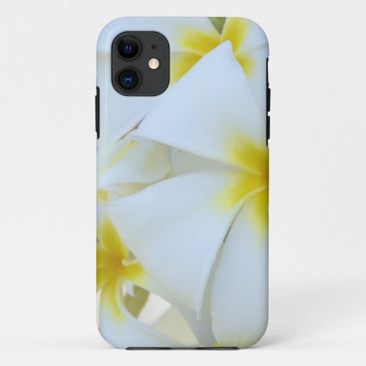Witte Plumeria Bloemen Case-Mate iPhone Case (Achterkant)