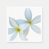 Witte Plumeria Bloesems Servet (Voorkant)