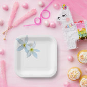 Witte Plumeria Blooms Papier Bord (Feest)