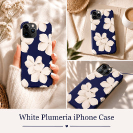 Witte Plumeria Case-Mate iPhone Case