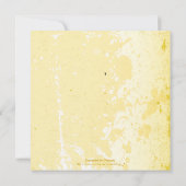 witte Plumeria Ivy geel uitnodiging (Achterkant)