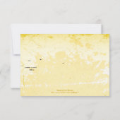  witte plumeria ivy op gele RSVP-kaart RSVP Kaartje (Achterkant)