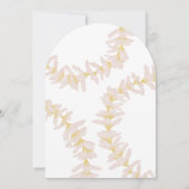 Witte Plumeria Uitnodiging (Achterkant)