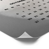 Witte Poedel Hond Fancy Kapsel Foto 2024 Kalender Poster (Hoek)