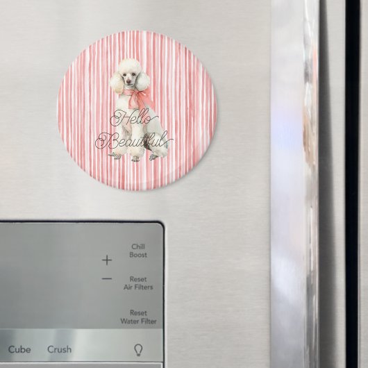 Witte Poedel Hond Hallo Mooi Magneet (Insitu (Koelkast))