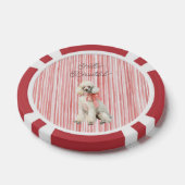 Witte Poedel Hond Hallo Mooi Poker Chips (Enkel)