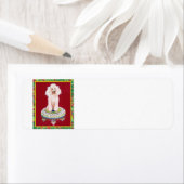 Witte poedel kerstlabels Labels Stickers (Insitu)