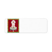 Witte poedel kerstlabels Labels Stickers (Voorkant)