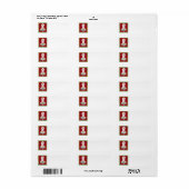 Witte poedel kerstlabels Labels Stickers (Full Sheet)