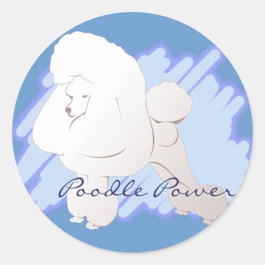 Witte Poedel Stickers (Voorkant)