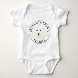 witte poedelhond romper