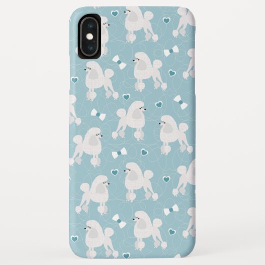 Witte poedels en bogen patroon Case-Mate iPhone case (Achterkant)