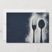 Witte poedersuiker restaurant Grand Opening Kaart (Achterkant)