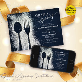 Witte poedersuiker restaurant Grand Opening Kaart