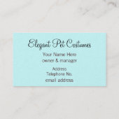 Witte poel in kostuum visitekaartje (Achterkant)