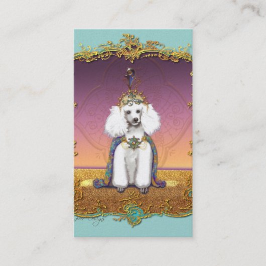 Witte poel in kostuum visitekaartje (Voorkant)