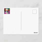 Witte poel met kreukeloortjes op regenboogsparren briefkaart (Achterkant)