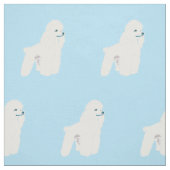 Witte poel op blauw stof (Swatch)