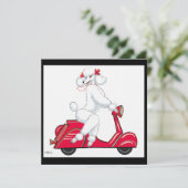 Witte poel op scooter kaart (Staand voorkant)