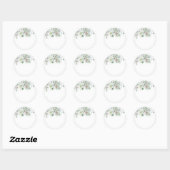 Witte Poinsettia Blank Zelfgemaakte Mason Jar Ronde Sticker (Vel)