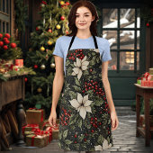 Witte Poinsettia Kerst Design Schort