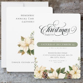 Witte Poinsettia Kerstfeest Kaart