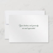  witte Poinsettia konijn Kerstmis Bedankkaart (Achterkant)