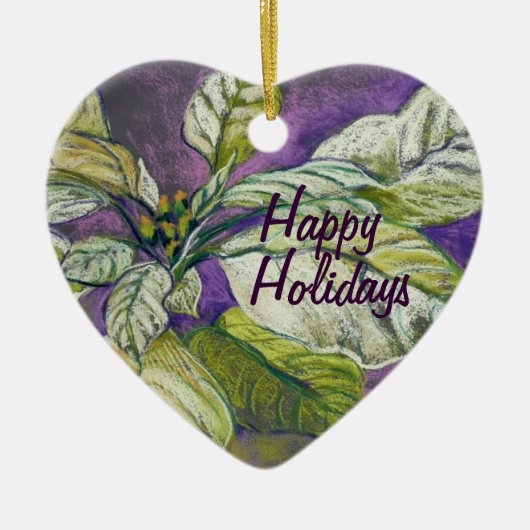 witte Poinsettia Ornament (Voorkant)
